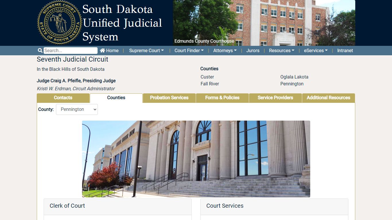 7th Circuit Counties - South Dakota
